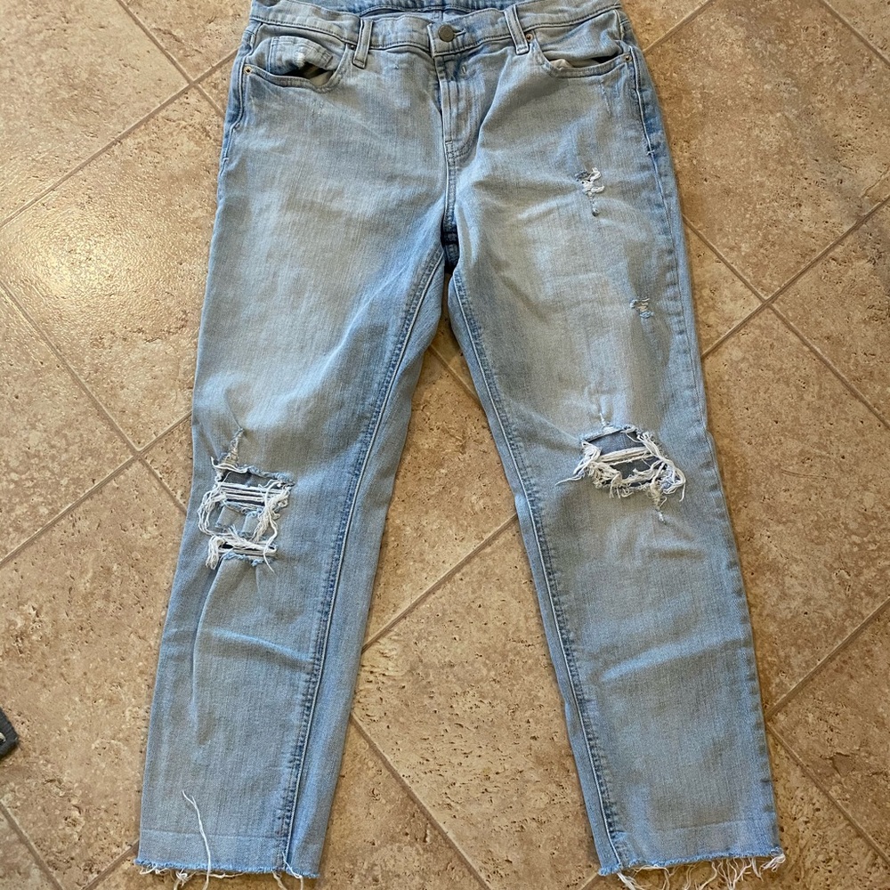 Ripped Boyfriend Old Navy Lightwash Jeans